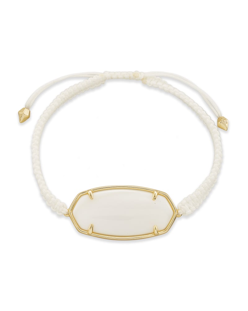 Elle Gold Friendship Bracelet in White Mother-Of-Pearl image number 0
